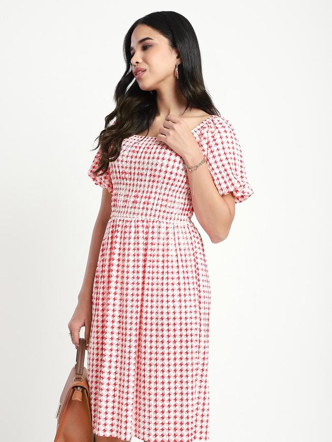 Red Printed Women Regular fit Dress