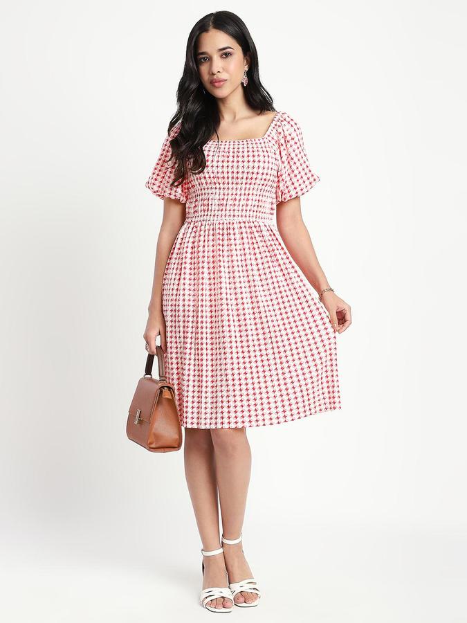 Red Printed Women Regular fit Dress